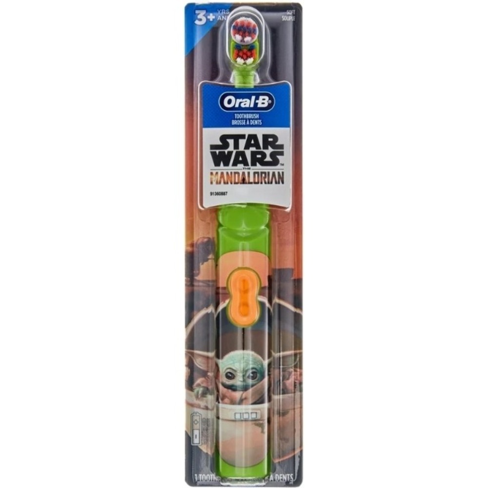 Oral-B Kids Battery Toothbrush Star Wars The Mandalorian Ages 3+ Soft Bristles